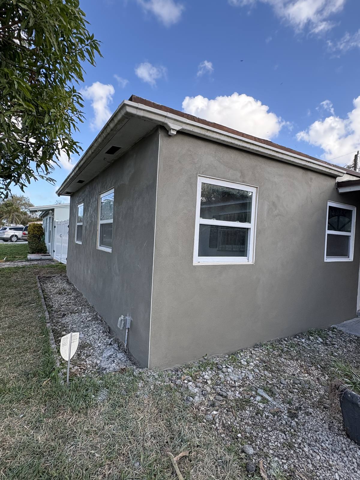 Stucco House Restucco After Grey - Simon Stucco Services